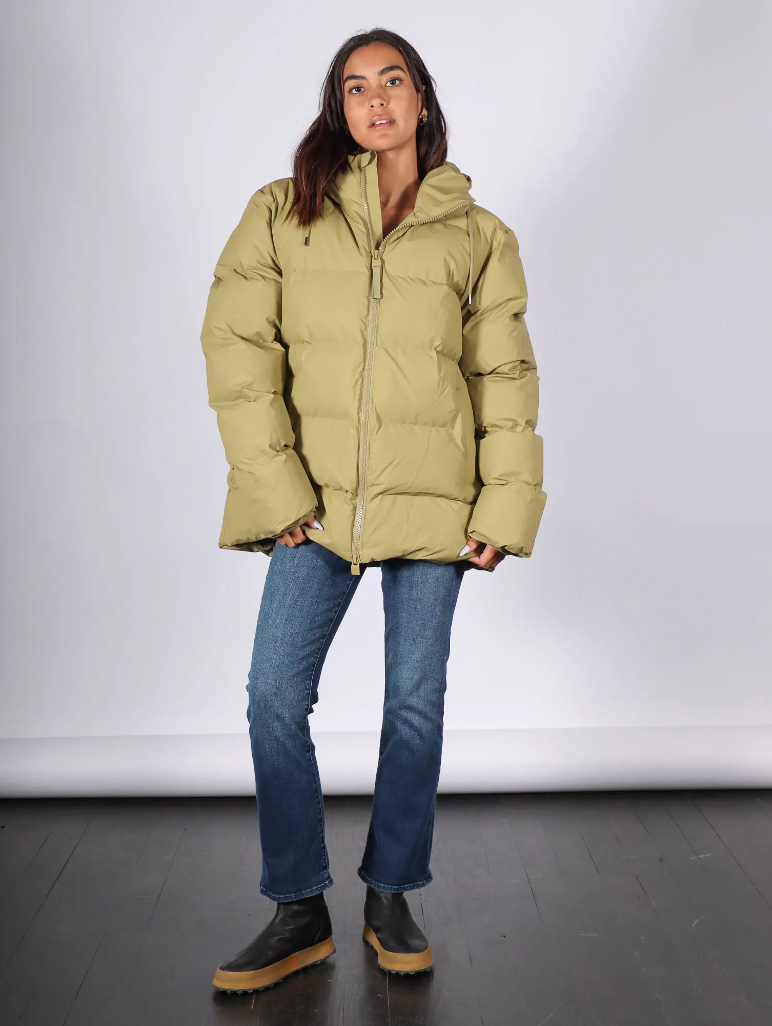 Alta Puffer Jacket in Khaki by RAINS