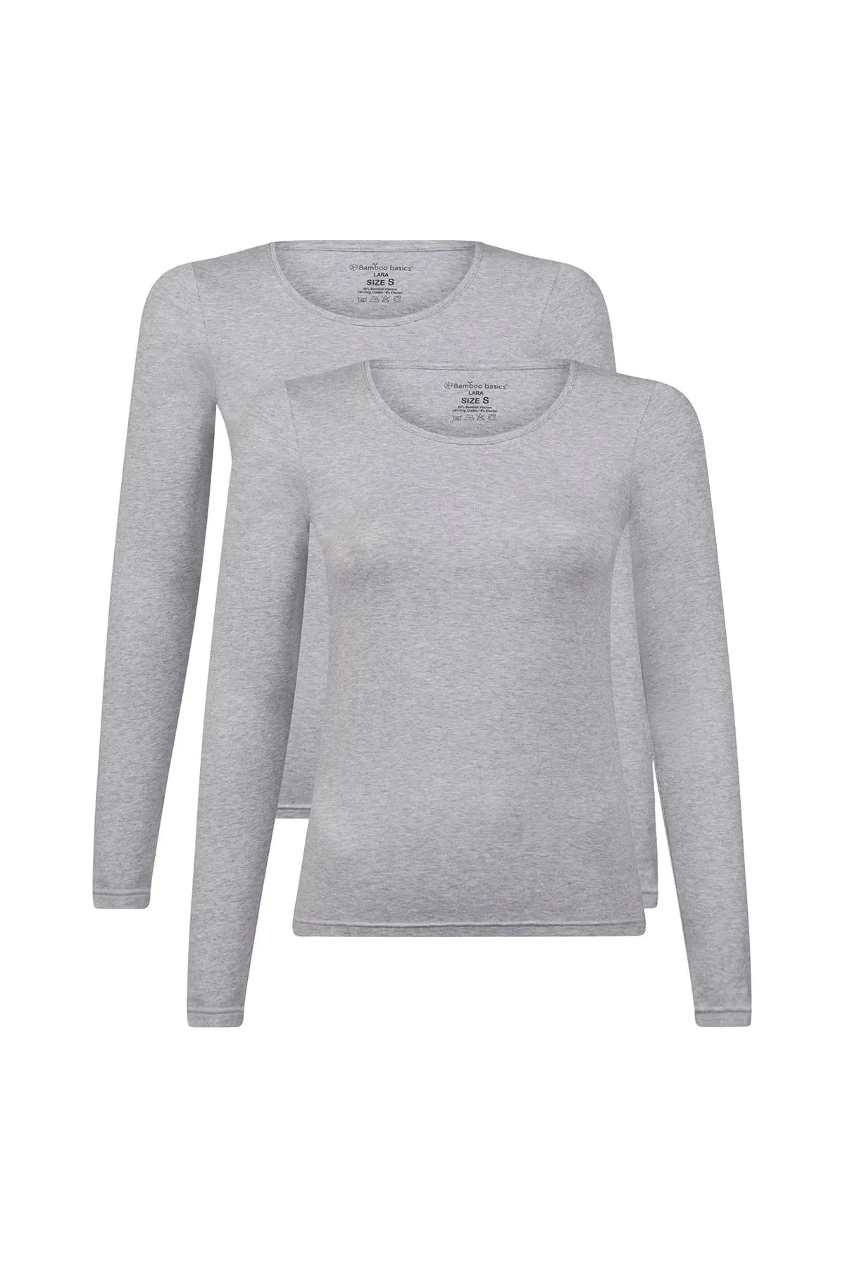 Bamboo Basics Ladies BB Lara Knitted Long Sleeved Shirt  2-pack