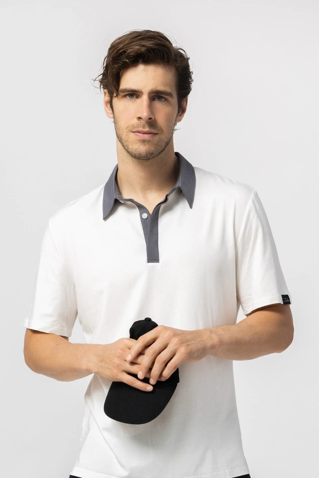 Bamboo Contrast Collar Polo Shirt