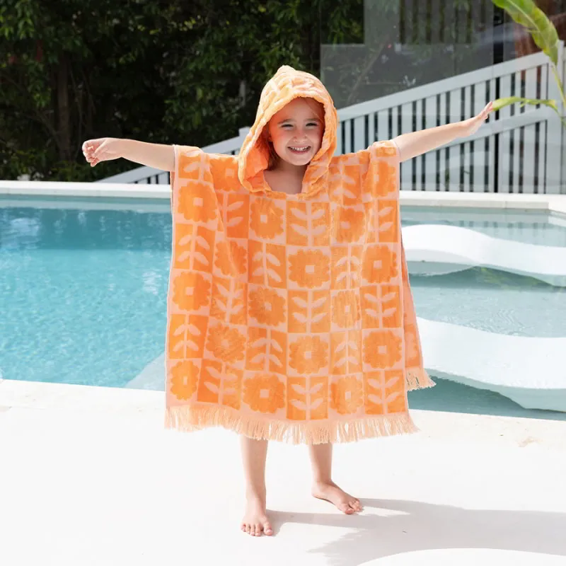 Bambury HiLo Bloom Orange Kids Poncho