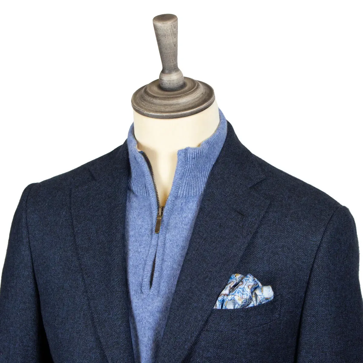 Black & Blue Cotton, Wool & Cashmere Jacket