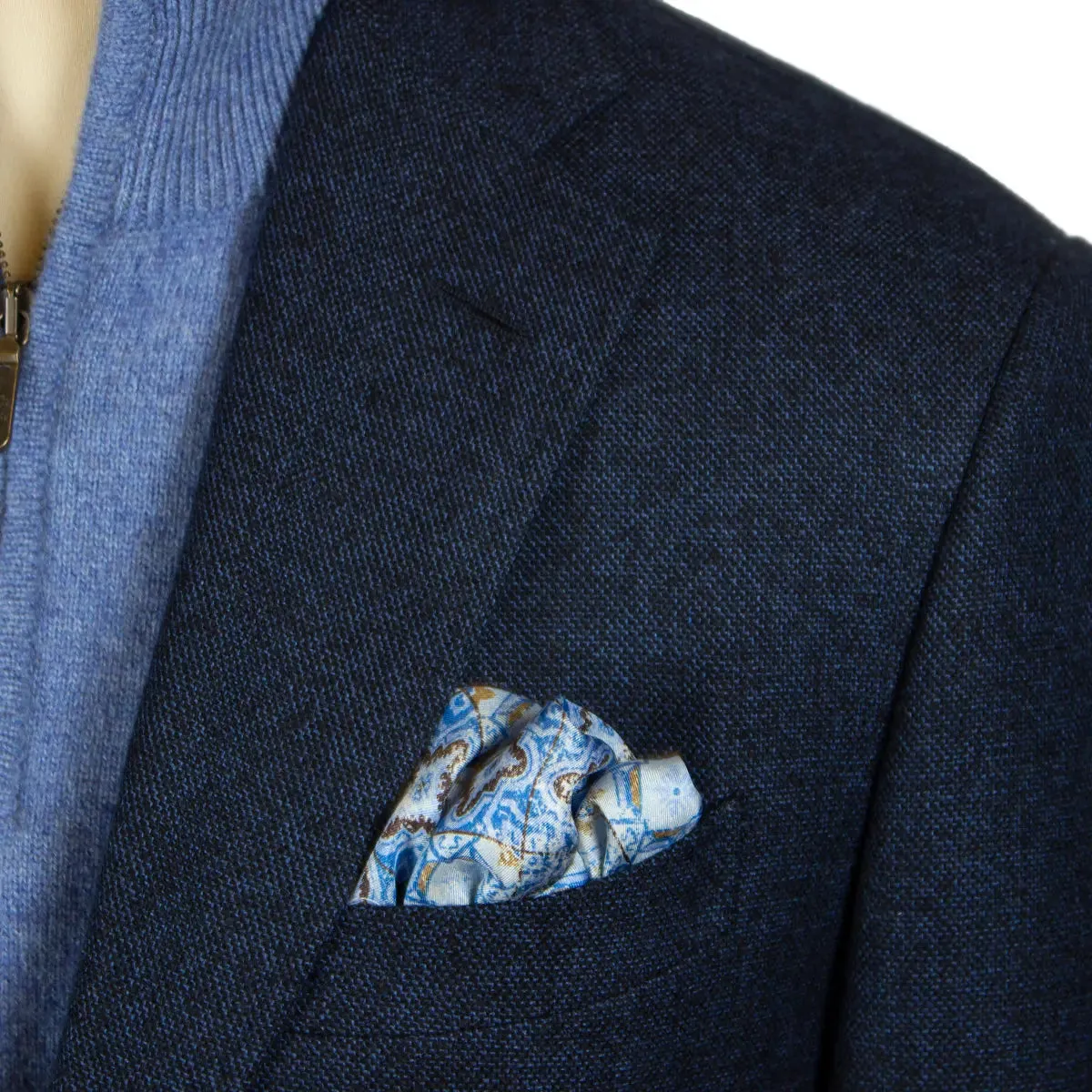 Black & Blue Cotton, Wool & Cashmere Jacket