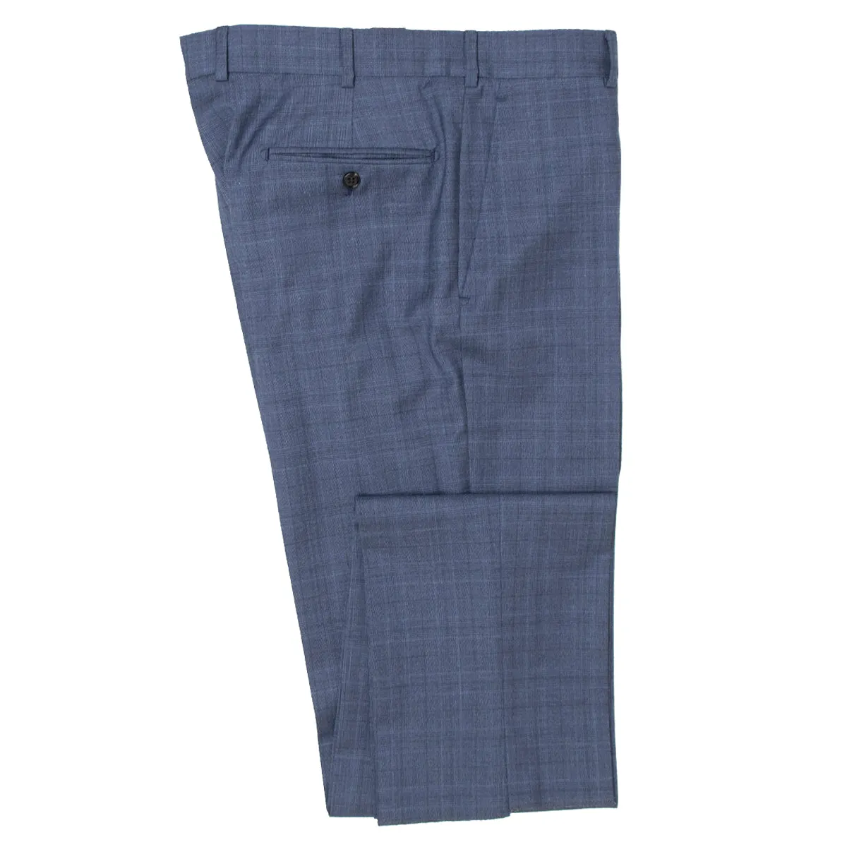 Blue Check “Natural Soft” Pure Wool Suit