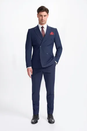 Bond Navy Double Breasted Two Piece Suit