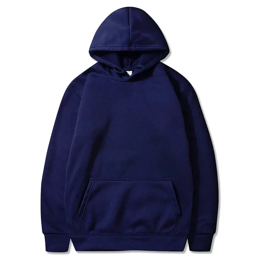 Casual Solid Tops Fleece Hoodies