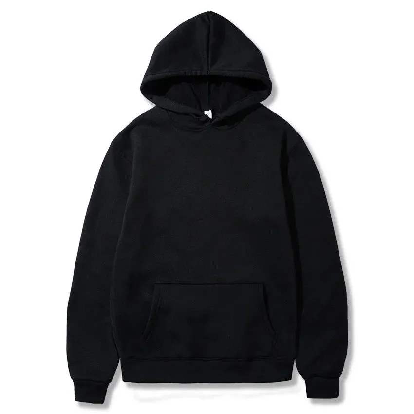 Casual Solid Tops Fleece Hoodies