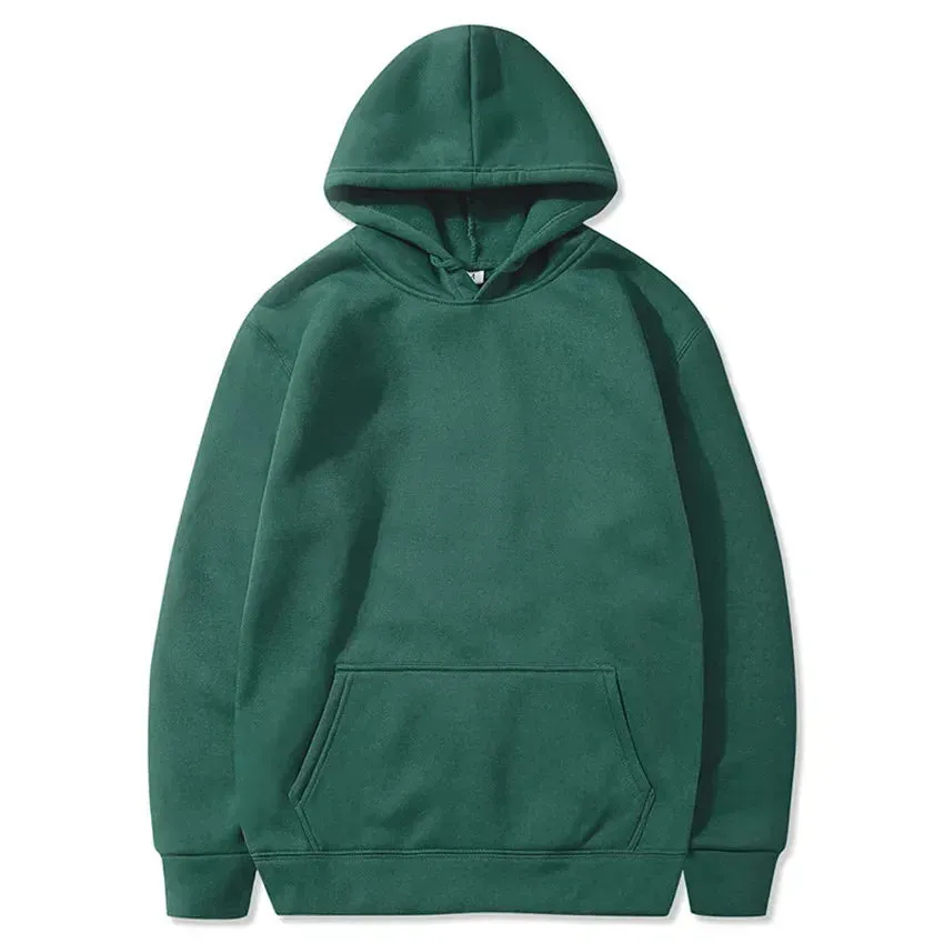 Casual Solid Tops Fleece Hoodies