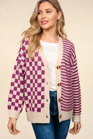 Charming Checkered Cardigan