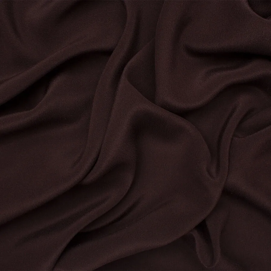 Dark Brown Silk Crêpe de Chine