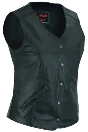 DS204 Women's Stylish Longer Body Vest - Plain Sides