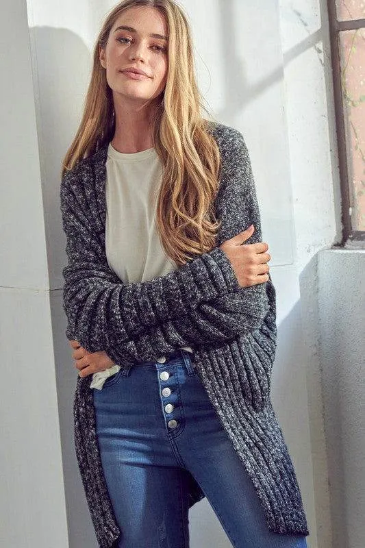 E Luna Chunky Sweater Knit Cardigan