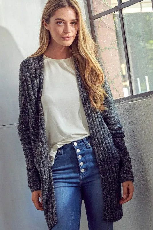 E Luna Chunky Sweater Knit Cardigan