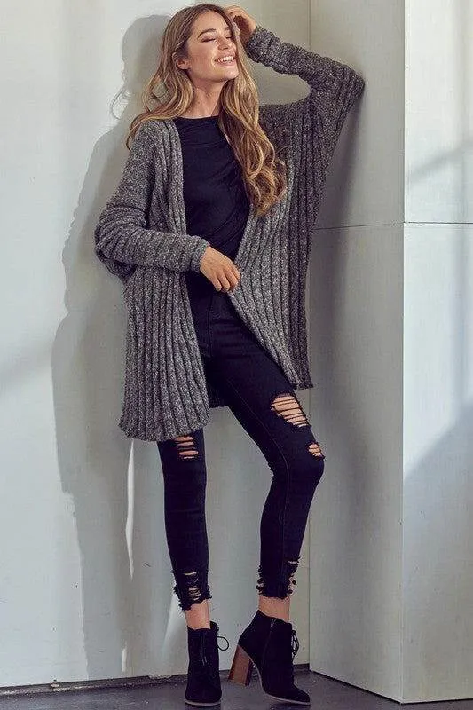 E Luna Chunky Sweater Knit Cardigan