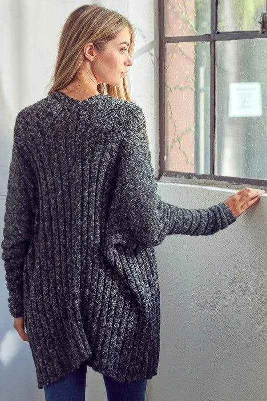 E Luna Chunky Sweater Knit Cardigan