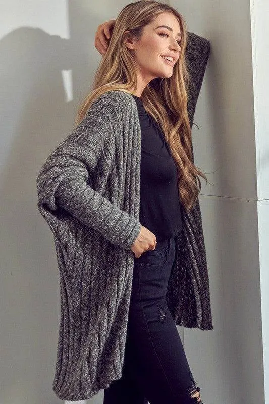 E Luna Chunky Sweater Knit Cardigan