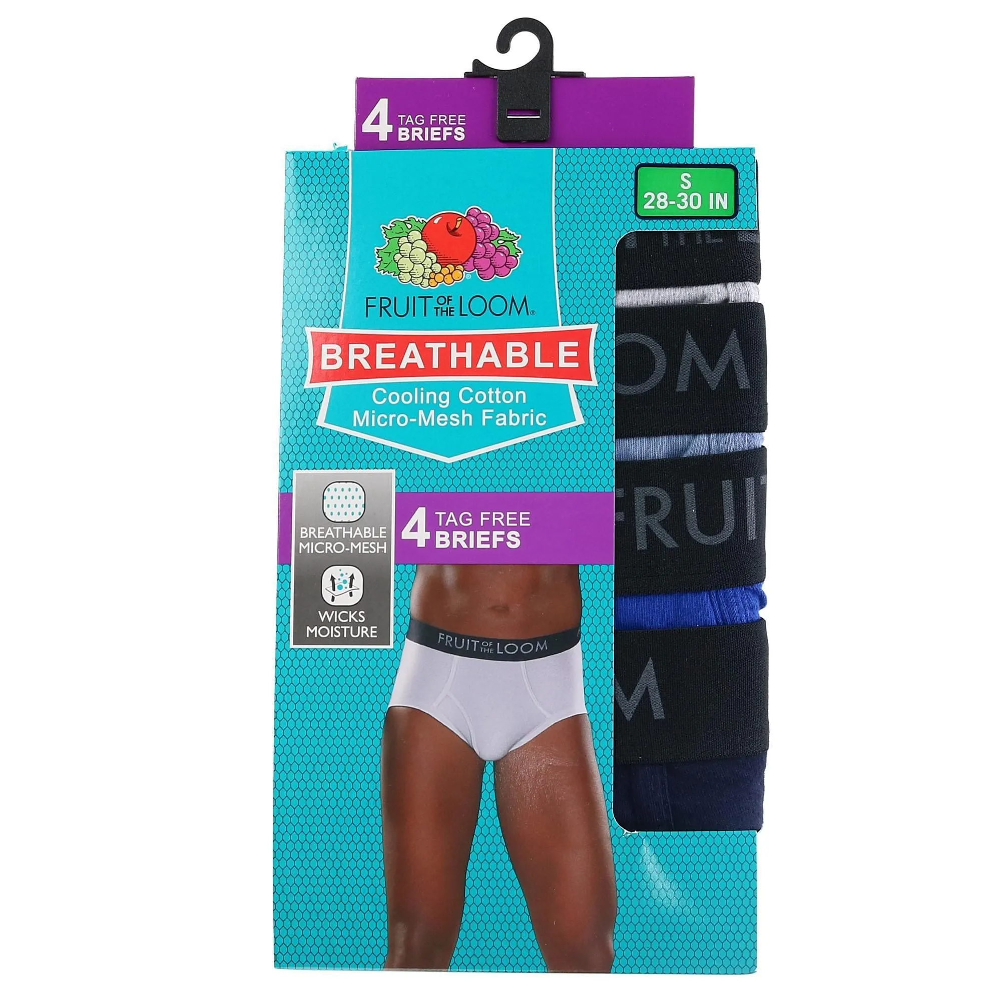 Fruit of the Loom Men's Breathable Brief Underwear (Pack of 4)