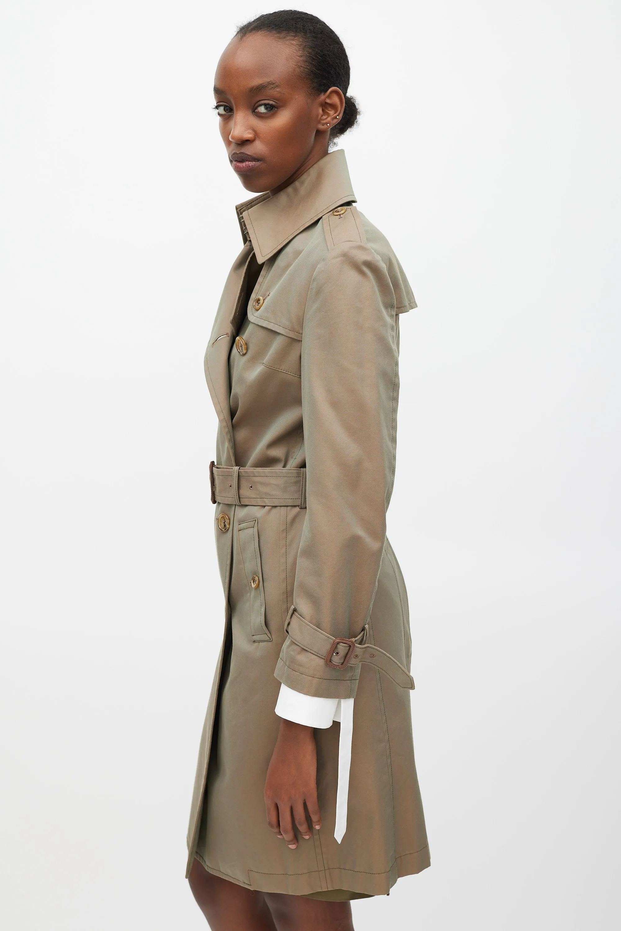 FW 2006 Iridescent Green Trench Coat