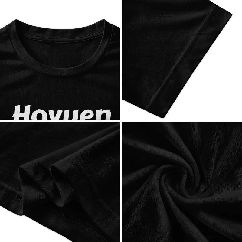 Hoyuen T-shirt, men's cotton stretch round neck T-shirt Short sleeve T-shirt