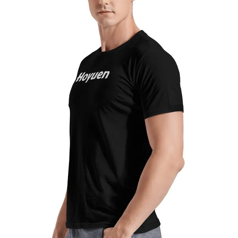 Hoyuen T-shirt, men's cotton stretch round neck T-shirt Short sleeve T-shirt