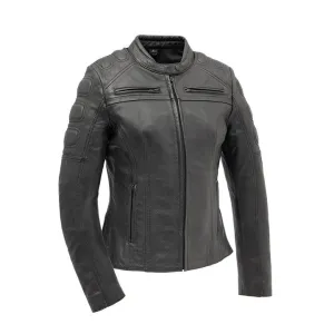 Jewel - Women's Motorcycle Leather Jacket