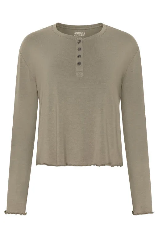 Jockey® Relaxed Cropped Longsleeve Shirt