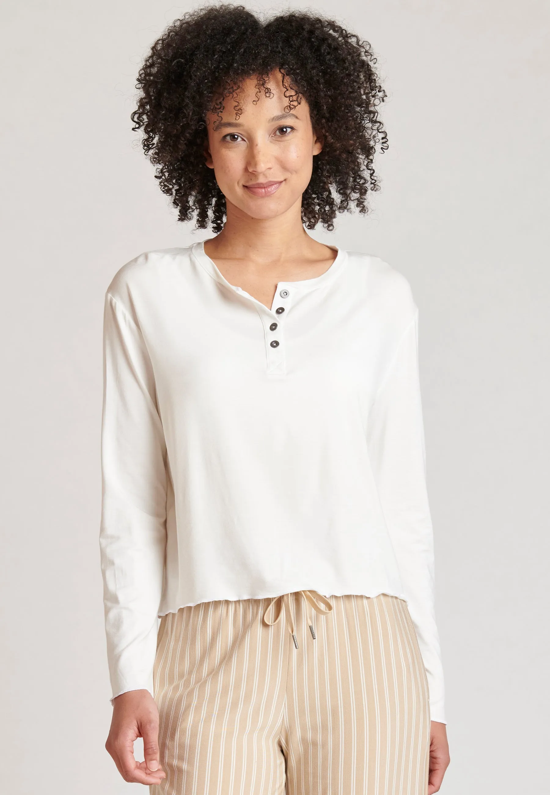 Jockey® Relaxed Cropped Longsleeve Shirt