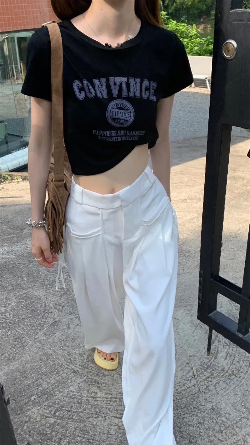 Korean Flowy Stringed Trousers