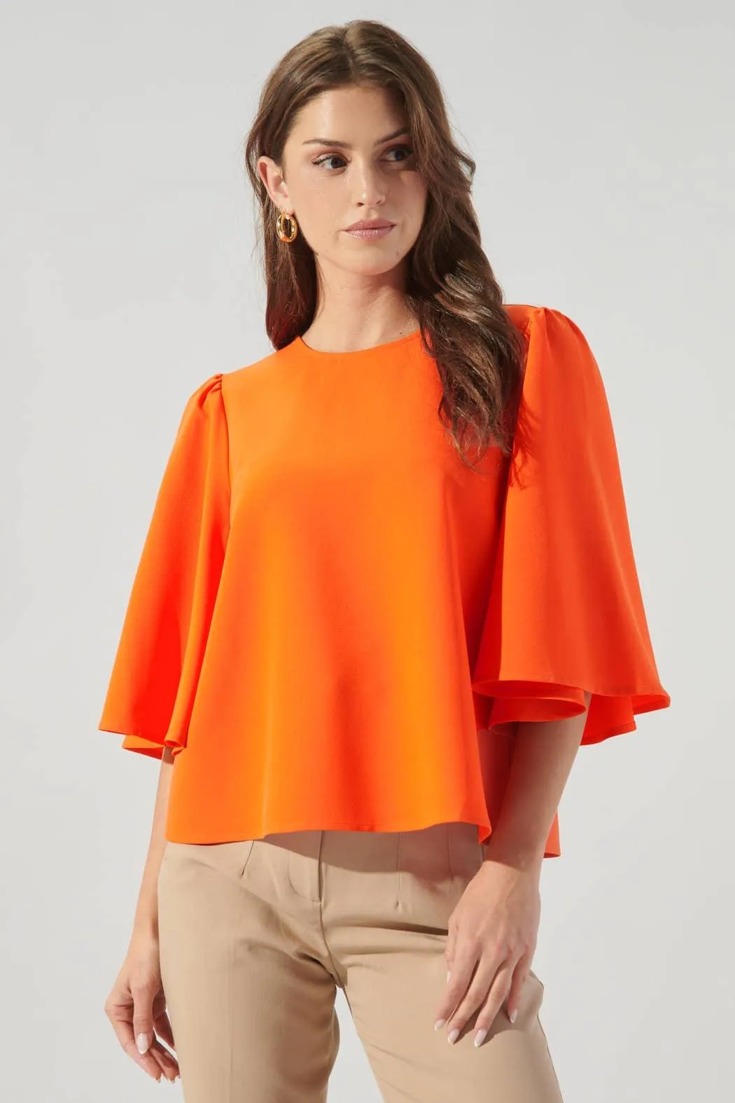 Lital Flutter Sleeve Top