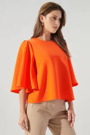 Lital Flutter Sleeve Top