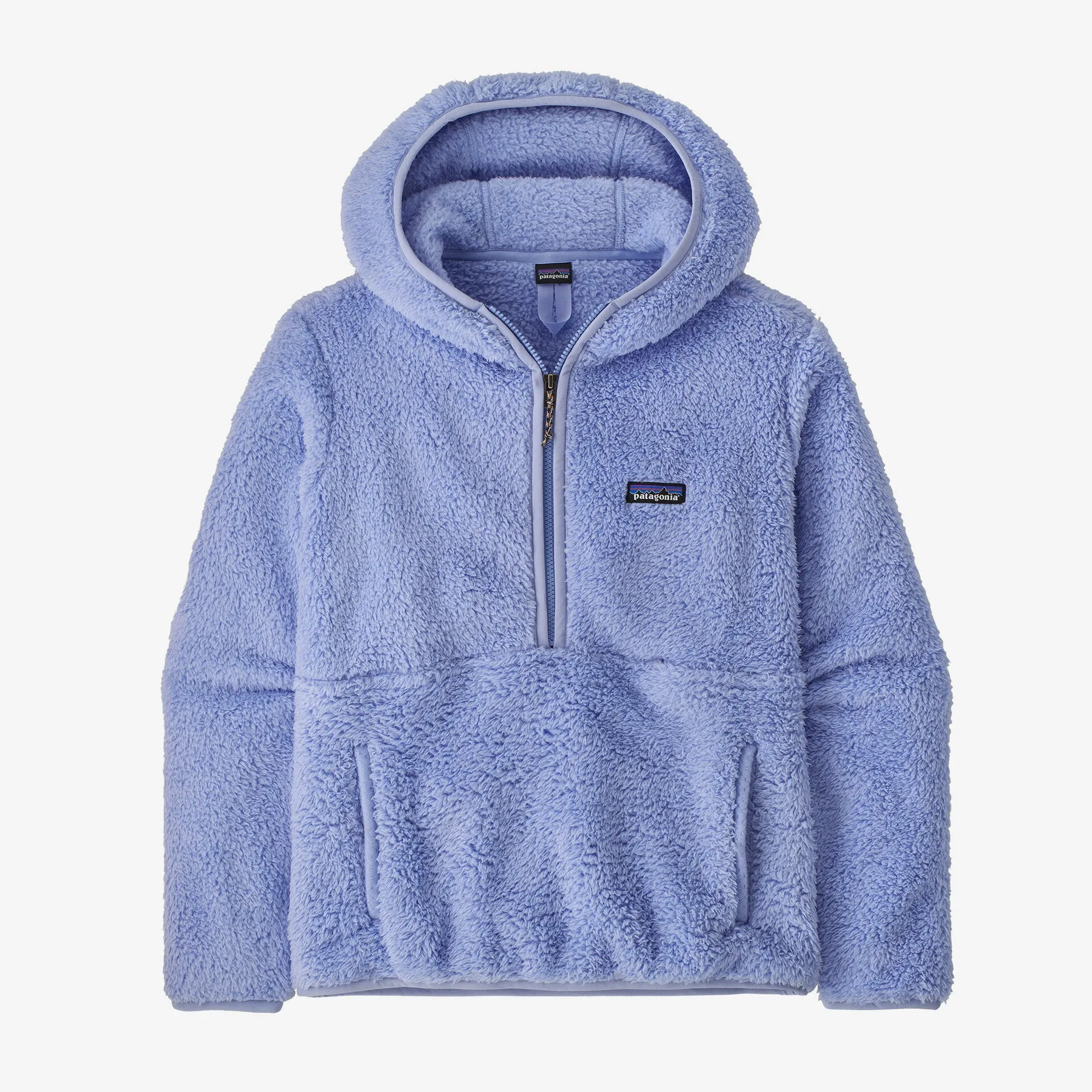 Los Gatos Patagonia Women's Fleece Pullover Hoodie in Pale Periwinkle