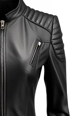 Lucinda Black Leather Stylish Jacket