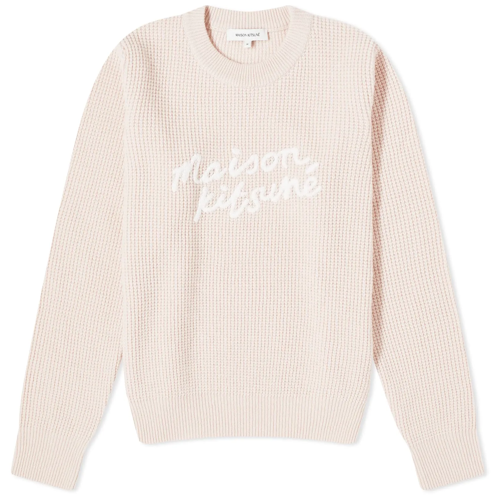 Maison Kitsune Handwritten Comfort Jumper, Pale Pink