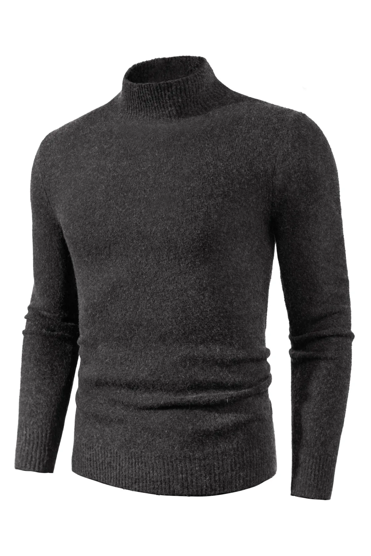 Men's Mock Turtleneck Sweater Long Sleeve Under Wool Blend Pullover Casual Sweaters