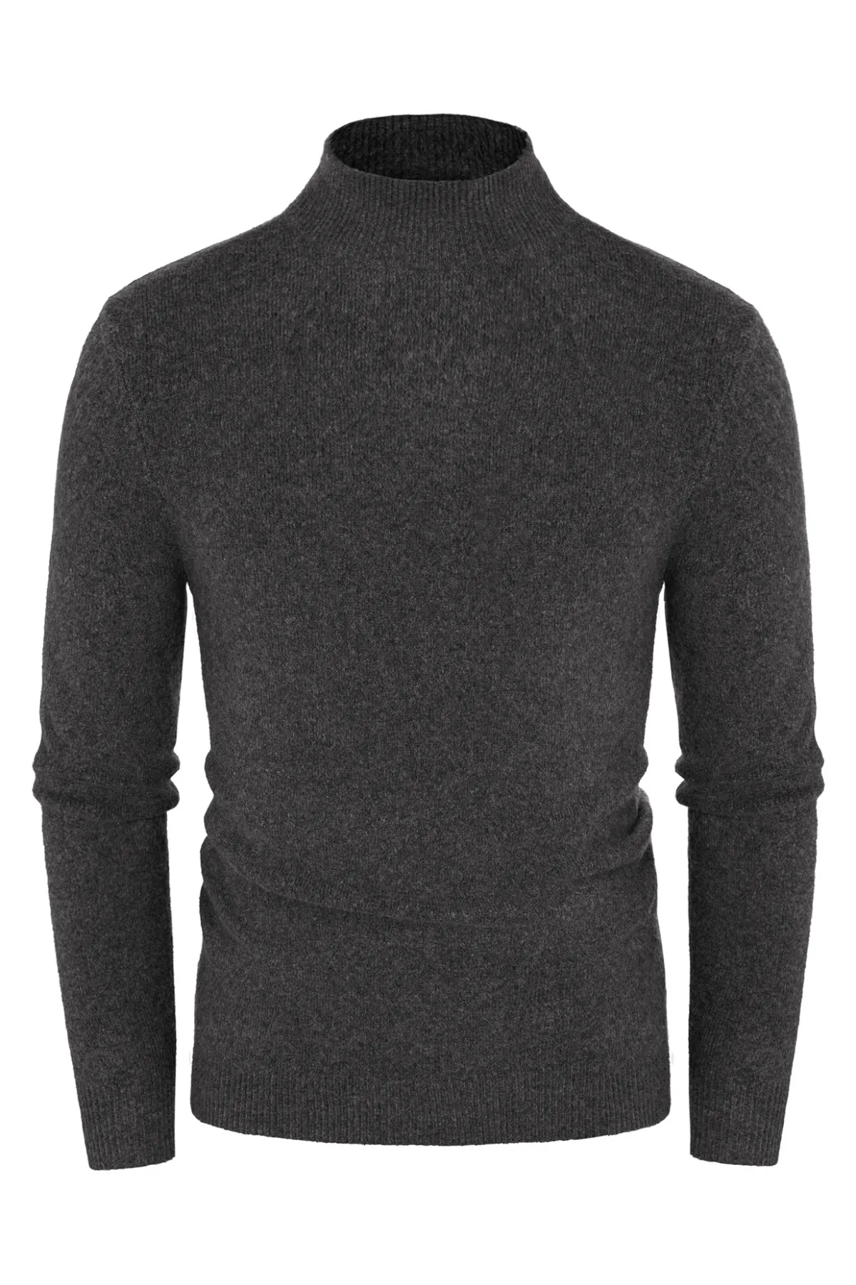 Men's Mock Turtleneck Sweater Long Sleeve Under Wool Blend Pullover Casual Sweaters