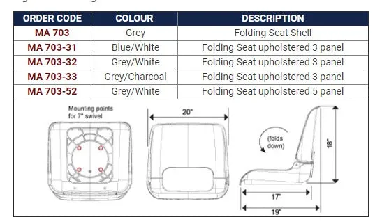 OCEANSOUTH SKIPPER SEAT