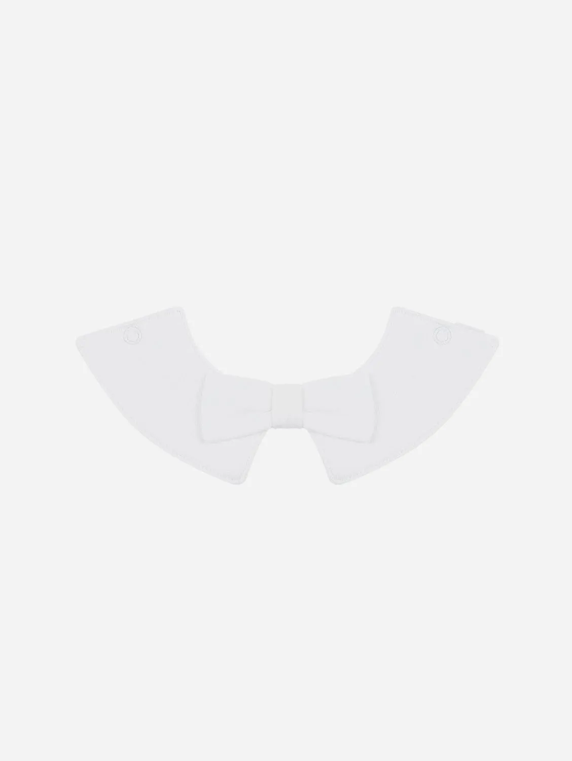 Organic Cotton Bow Tie Collar | White