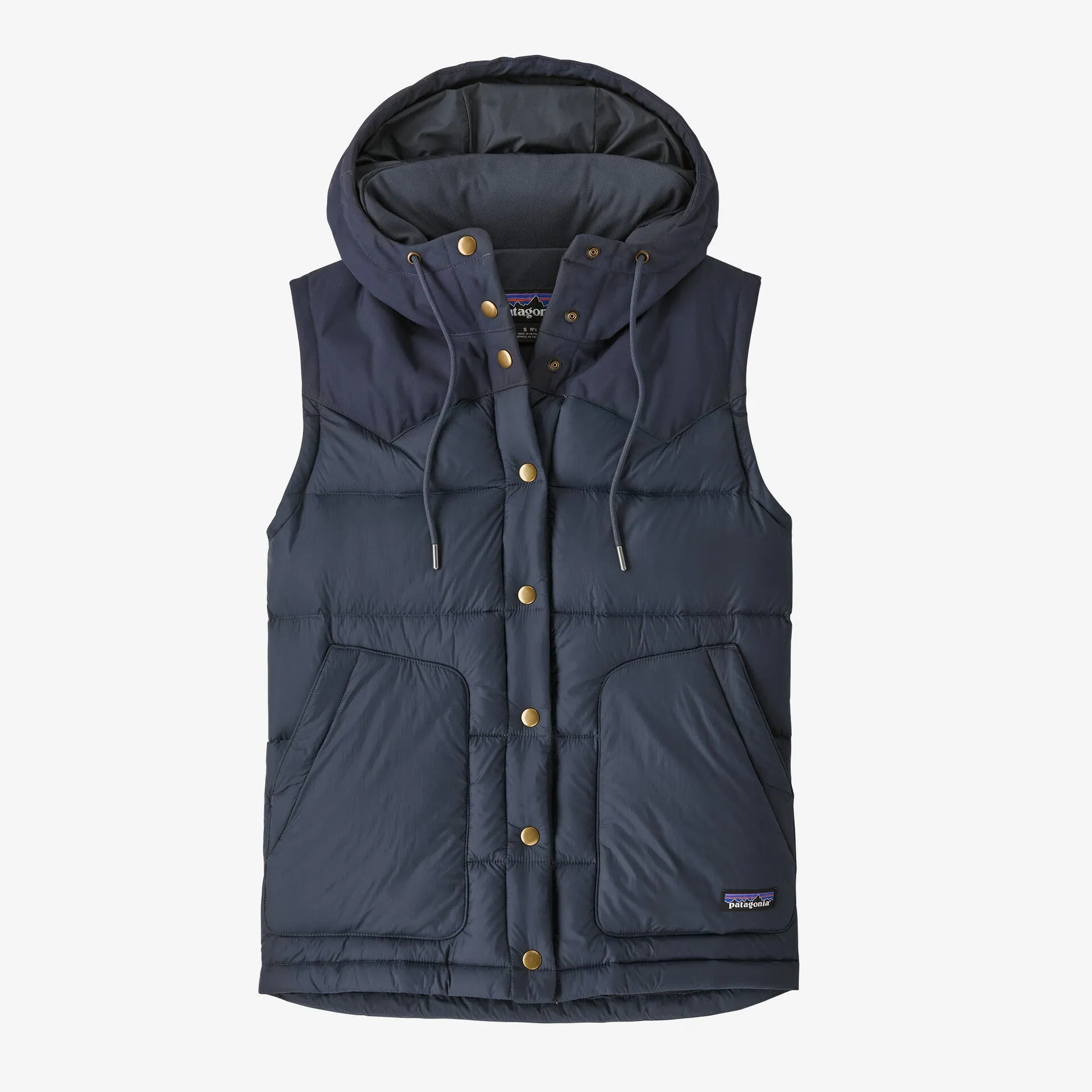 Patagonia Women's Bivy Hooded Vest - PITCH BLUE W/SMOLDER BLUE