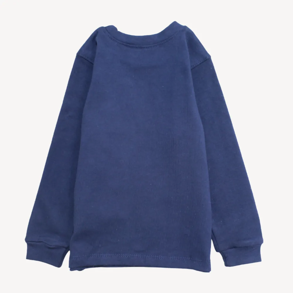 Plain Navy Long-Sleeved Undershirt