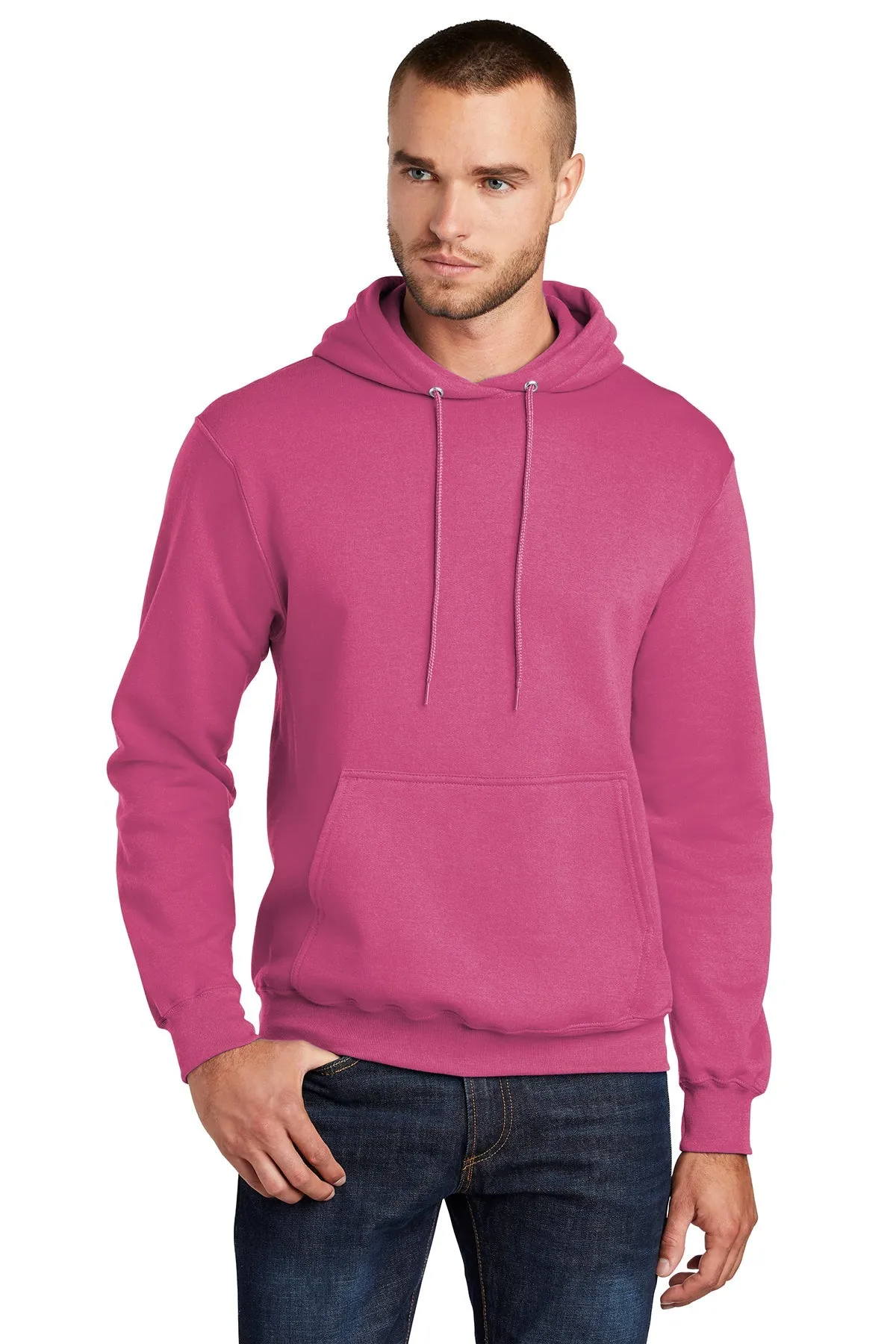 Port & Company Core Fleece Branded Hoodies, Sangria