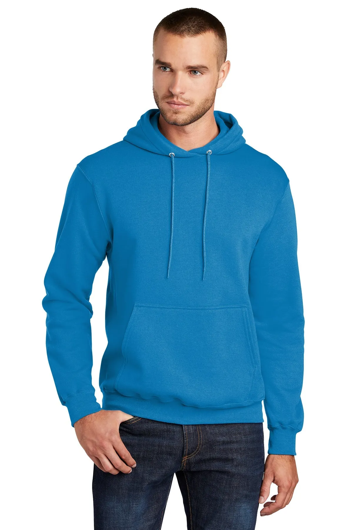 Port & Company Core Fleece Branded Hoodies, Sapphire