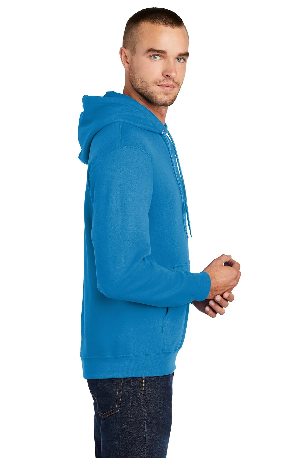 Port & Company Core Fleece Branded Hoodies, Sapphire