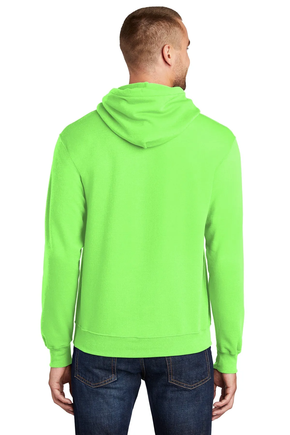 Port & Company Core Fleece Custom Hoodies, Neon Green