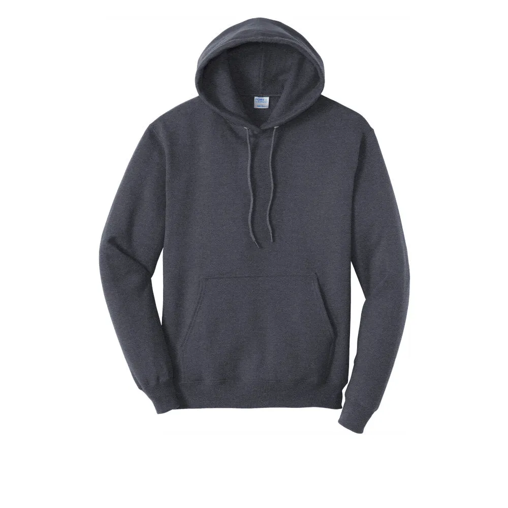 Port & Company® Core Fleece Pullover Hooded Sweatshirt - Heather Navy