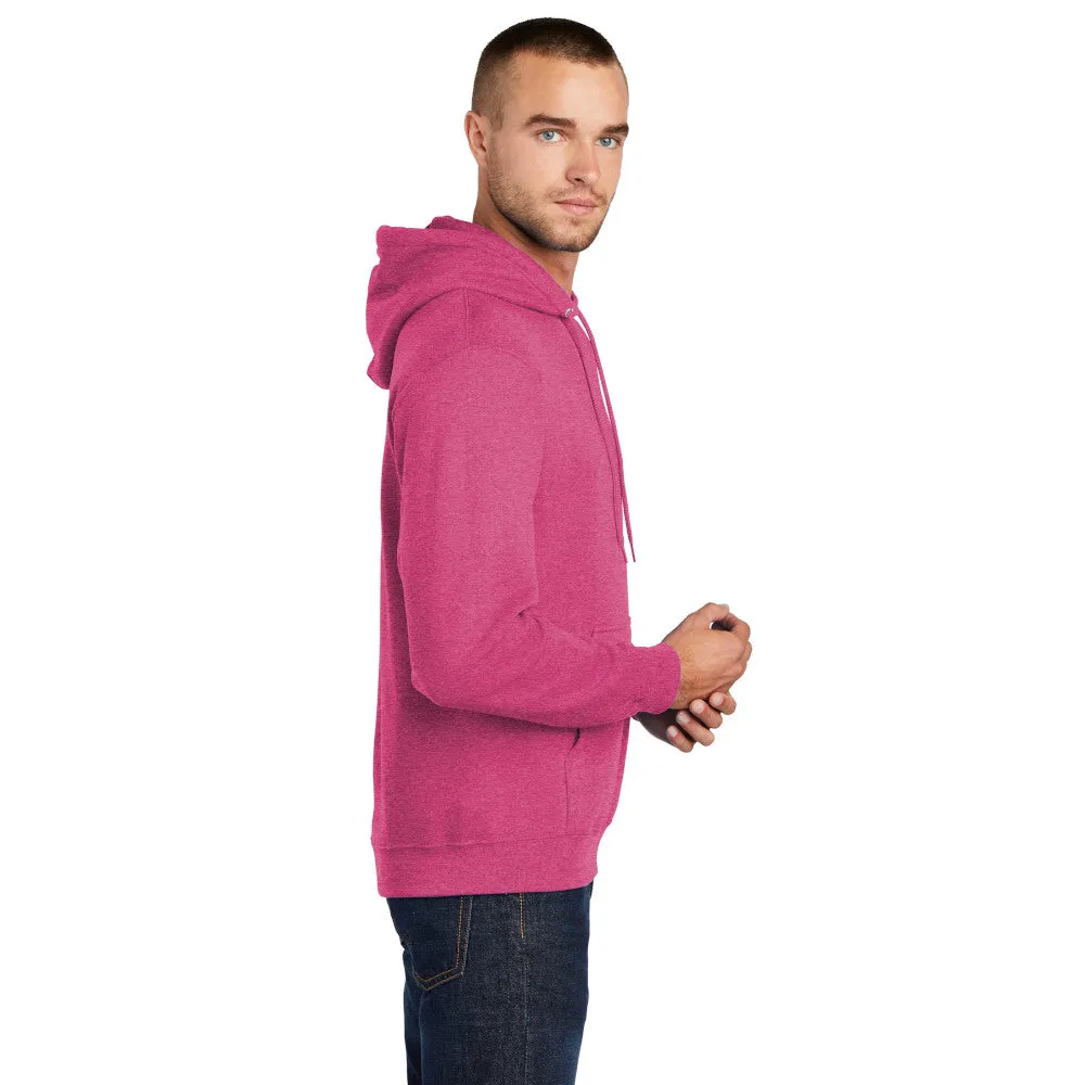 Port & Company® Core Fleece Pullover Hooded Sweatshirt - Heather Sangria