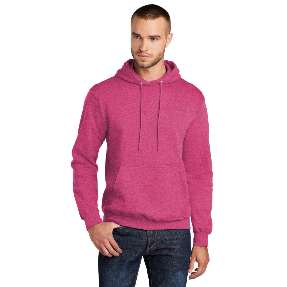 Port & Company® Core Fleece Pullover Hooded Sweatshirt - Heather Sangria