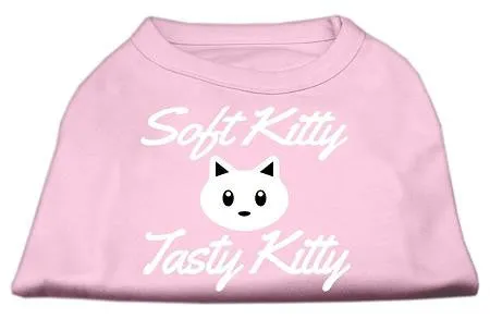 Softy Kitty, Tasty Kitty Screen Print Dog Shirt Light Pink XXXL (20)