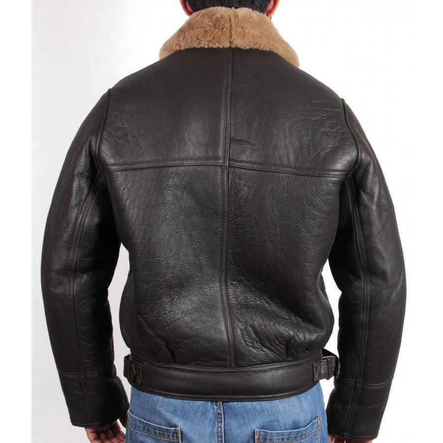 Tailor Made Men's Black Sheepskin Leather Jacket B3 Fashion Coat Stylish Jackets