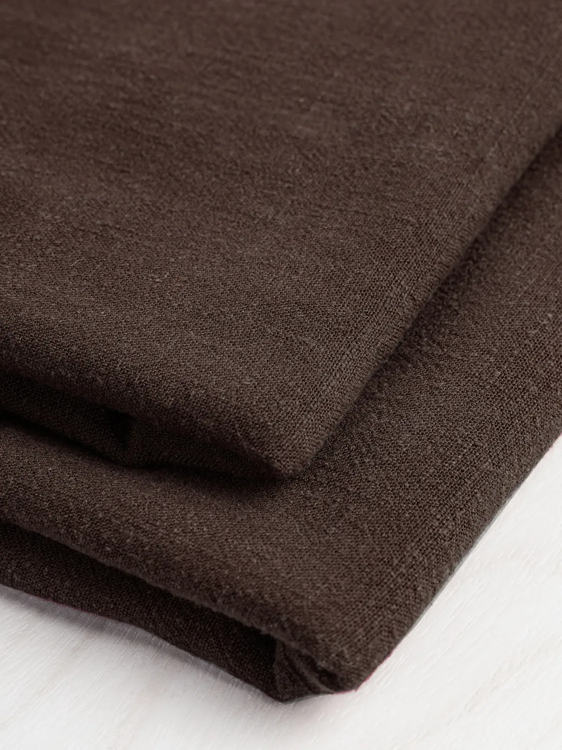 Textured Viscose Linen - Brown - Swatch