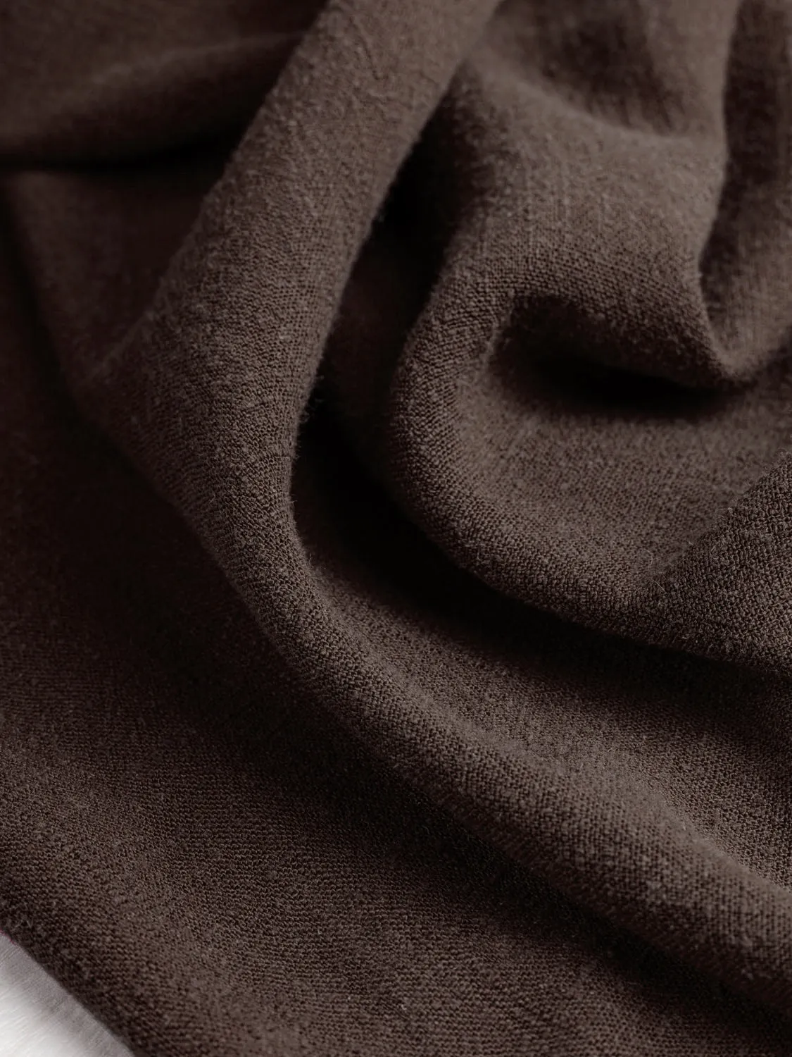 Textured Viscose Linen - Brown - Swatch