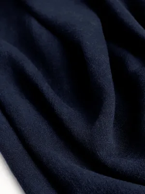 Textured Viscose Linen - Navy